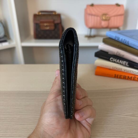 Chanel Lambskin Perforated Wallet Black - Picture 6 of 12